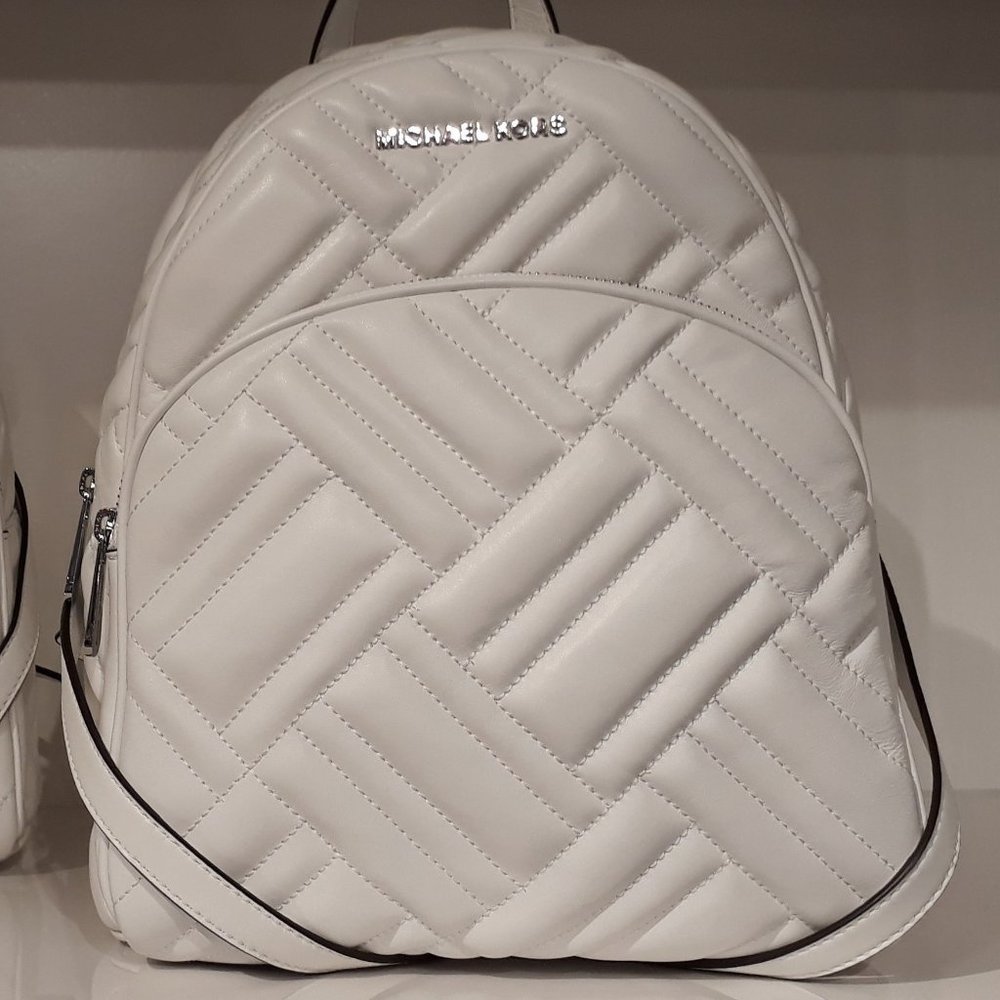 Michael Kors Abbey Medium Quilted Leather Backpack - Picture 2 of 8